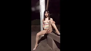 国产TS伪娘思妮女装大佬户外露出